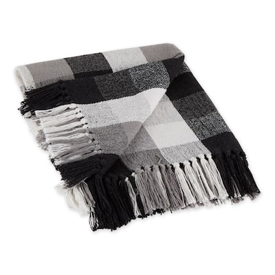 Tri-Color Check Throw