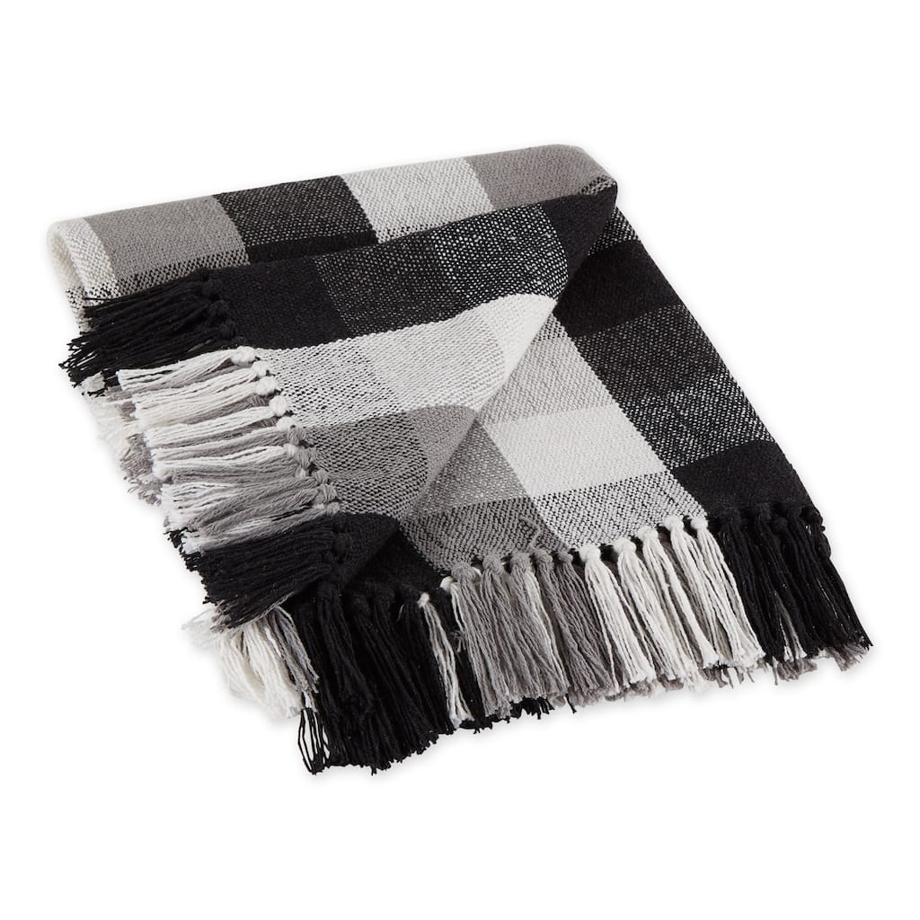 Tri-Color Check Throw