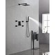 10-Inch Matte Black Full Body Shower System with Body Jets - Bed Bath ...