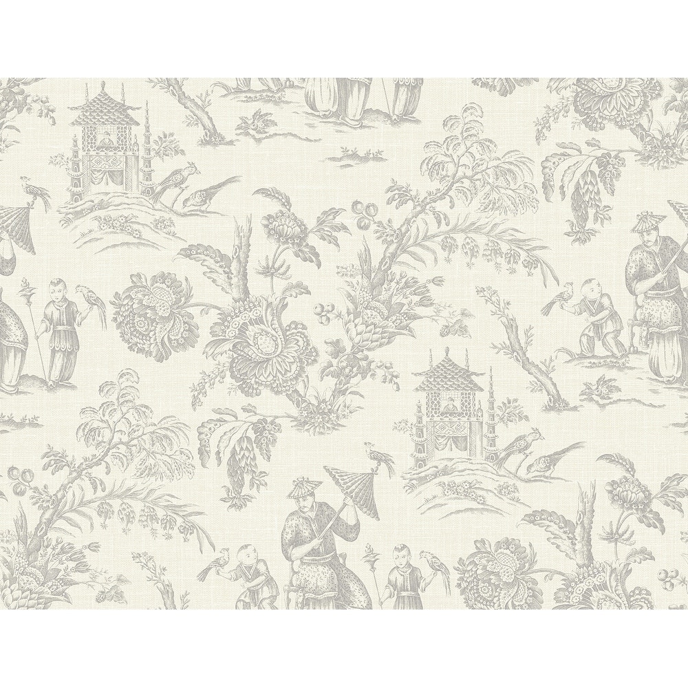 Seabrook Designs Colette Chinoiserie Nonwoven Unpasted Wallpaper