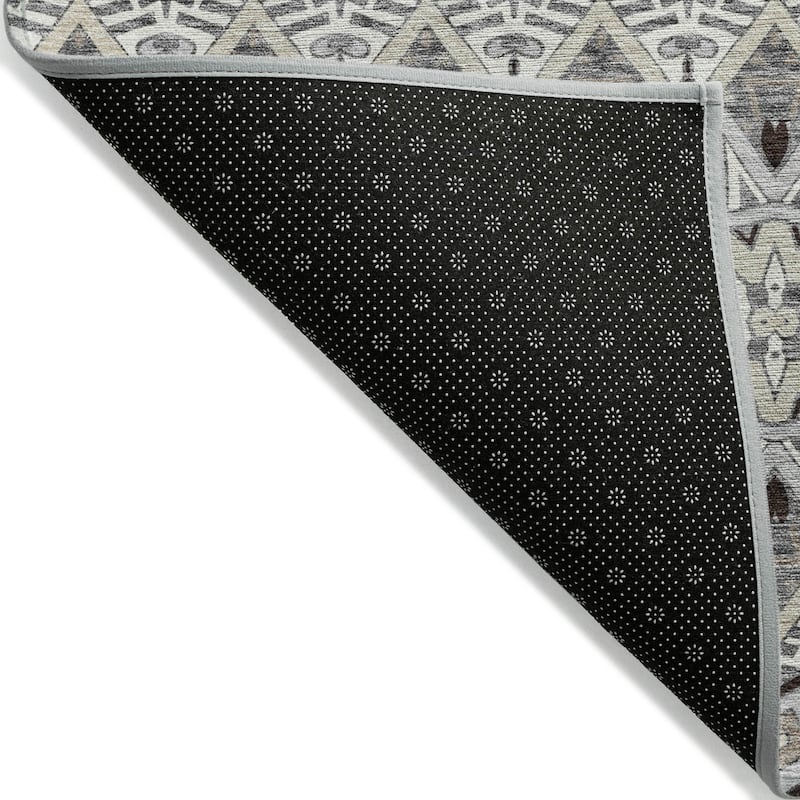 Machine Washable Indoor/ Outdoor Chantille Mosaic Global Rug