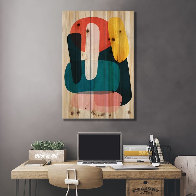 Mischka Print On Wood by Tracie Andrews - Multi-Color