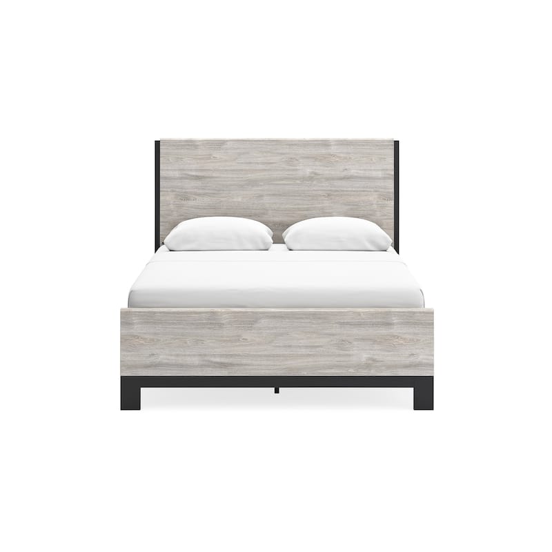 Signature Design by Ashley Vessalli Gray/Black Panel Bed
