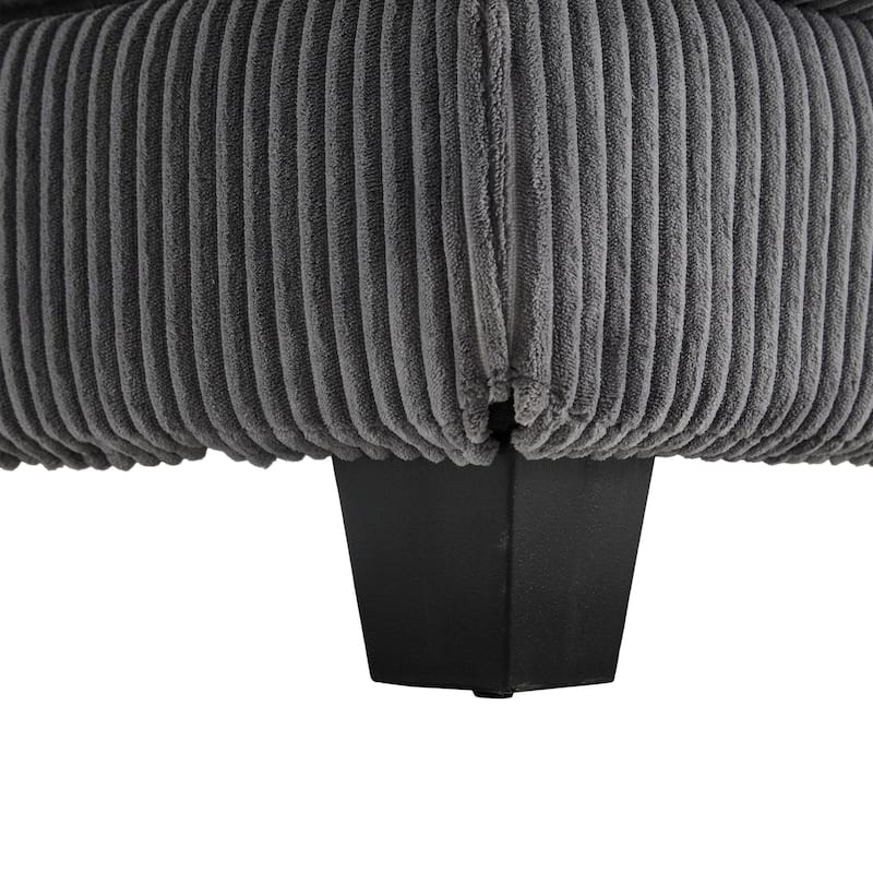 GDFStudio - Corduroy Oversized 44.09" Chaise Sleeper Sofa