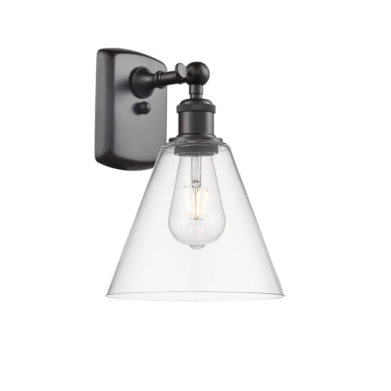 Innovations Lighting 516-1W-11-8 Berkshire Sconce Berkshire 11" Tall - Oil Rubbed Bronze / Clear