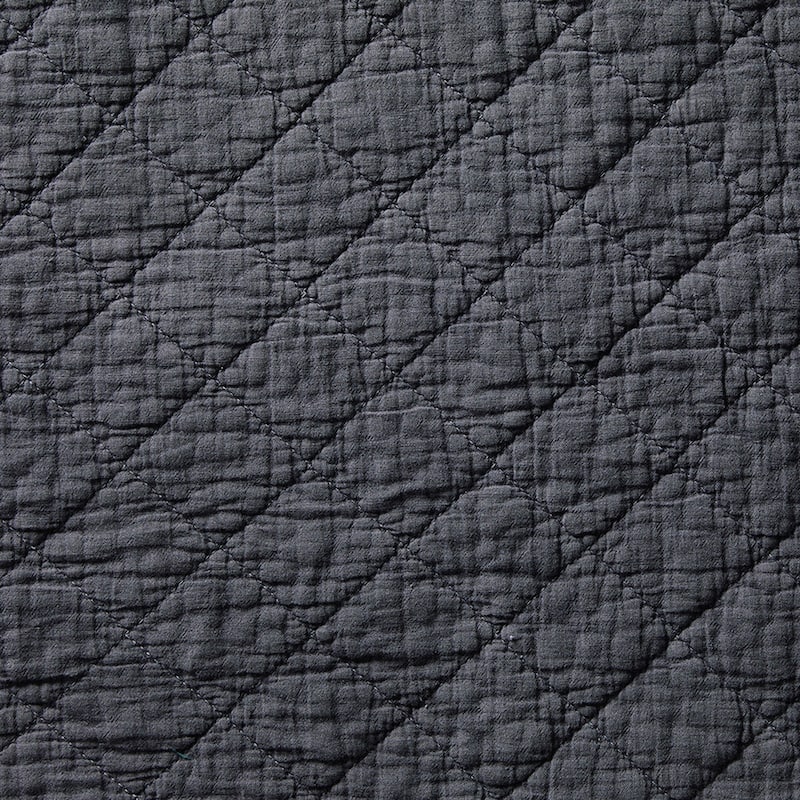 HiEnd Accents Stonewashed Cotton Gauze Traditional Style Solid Color Diamond Stitch 1 Piece Quilt