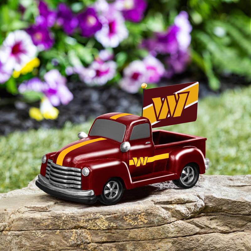NFL Rally Truck Garden Statue with Team Flag - Washington Commanders