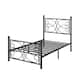 VECELO Metal Bed Frame with High Headboard and Footboard, Platform Beds with Heavy Duty Mattress Foundation