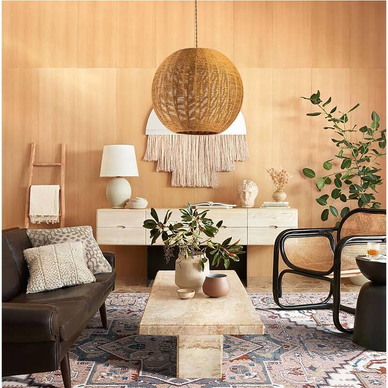 Woven Globe Shape Pendant Light