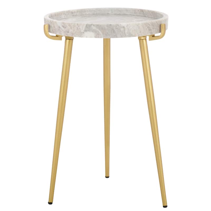 SAFAVIEH Home Bonn Marble Side Table - 16"W x 16"D x 24"H