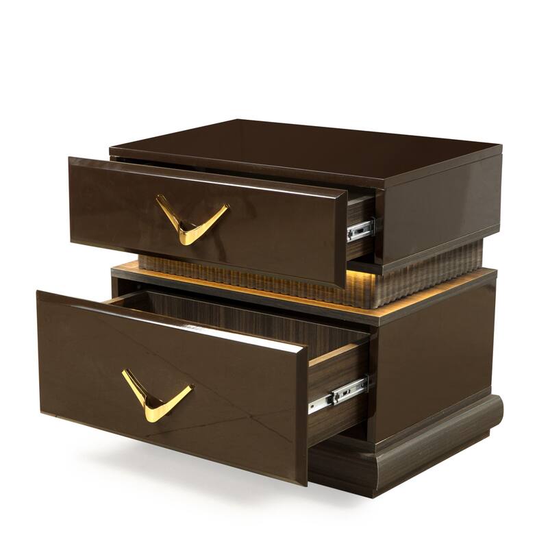 Modern Style 2-Drawer Night stand Made with Wood