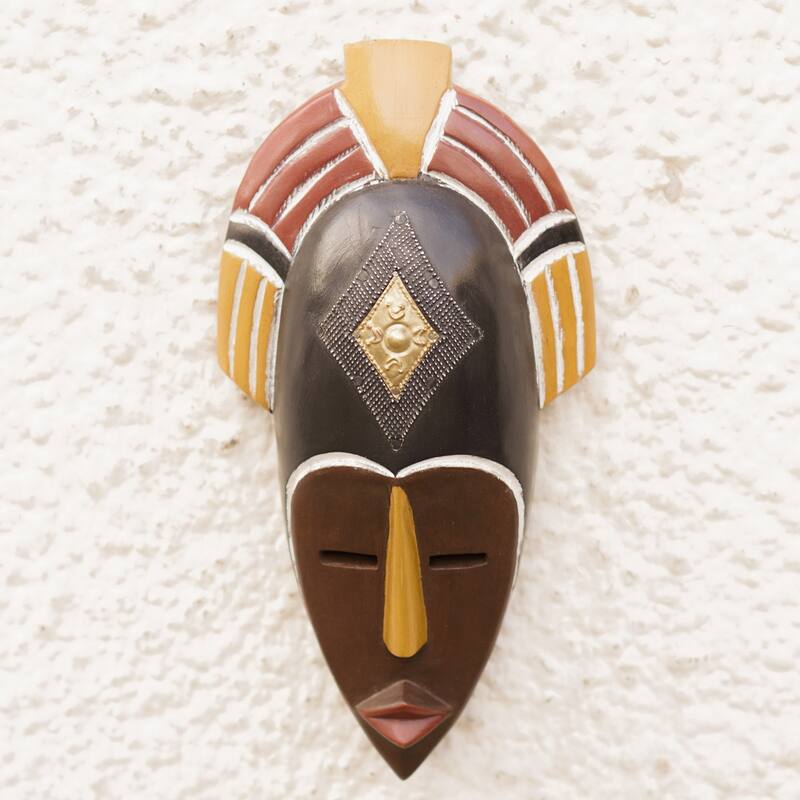 Novica Handmade Ashanti Princess African Wood Mask