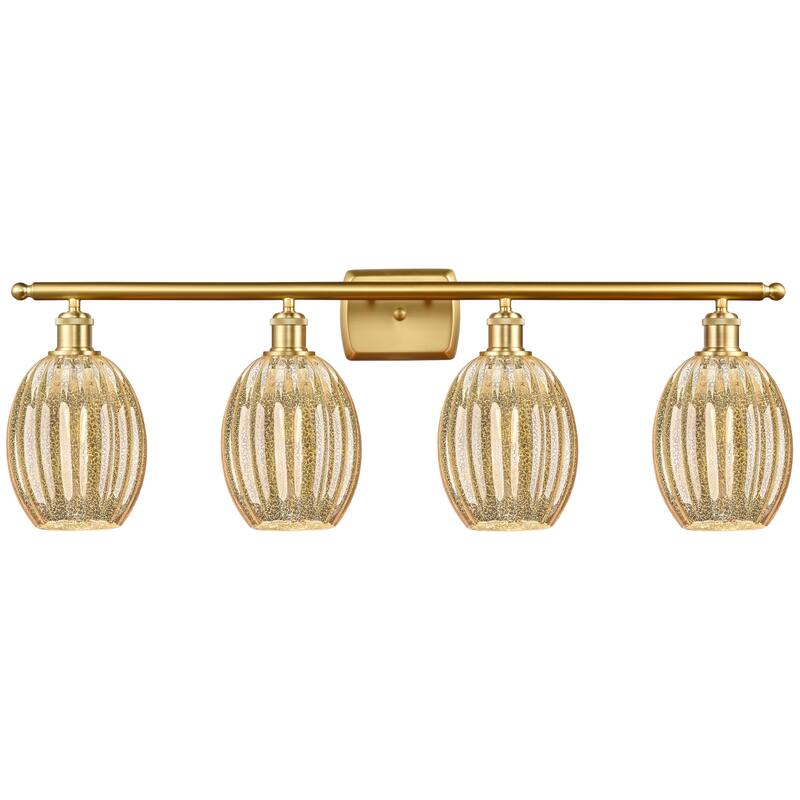Innovations Lighting Endless Possibilities Ballston - Preston - 4 Light 36" Bulb Shade Bath Vanity Light - Mercury/Satin Gold