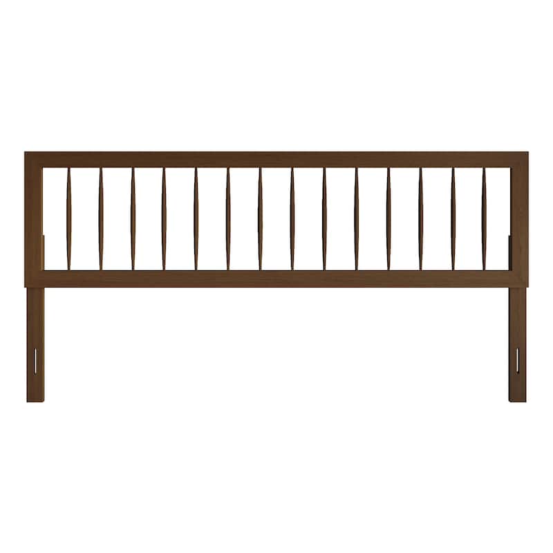 CraftPorch Rustic Wooden Headboard - Walnut - King