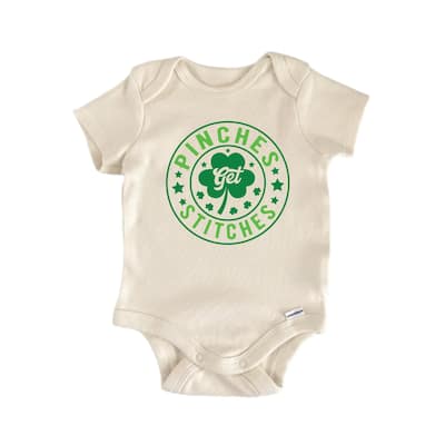 Pinches Stitches St Patrick's Day - Baby Boy Girl Clothes Bodysuit Funny Cute Newborn
