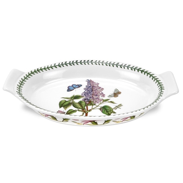 Portmeirion Botanic Garden Large Oval Gratin Dish (Lilac) - Multicolor - 12.5 inch / 1 quart. Opens flyout.