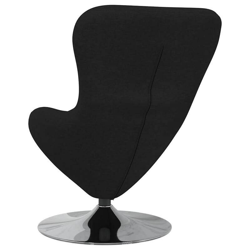 vidaXL Egg Chair Black/Dark Grey Fabric - 24.8 x 28.7 x 35.4
