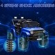 preview thumbnail 4 of 3, 12V Ride-On Truck Electric Vehicle with 4-Wheel Suspension, Battery Display, LED Lights and Music, Navy Blue