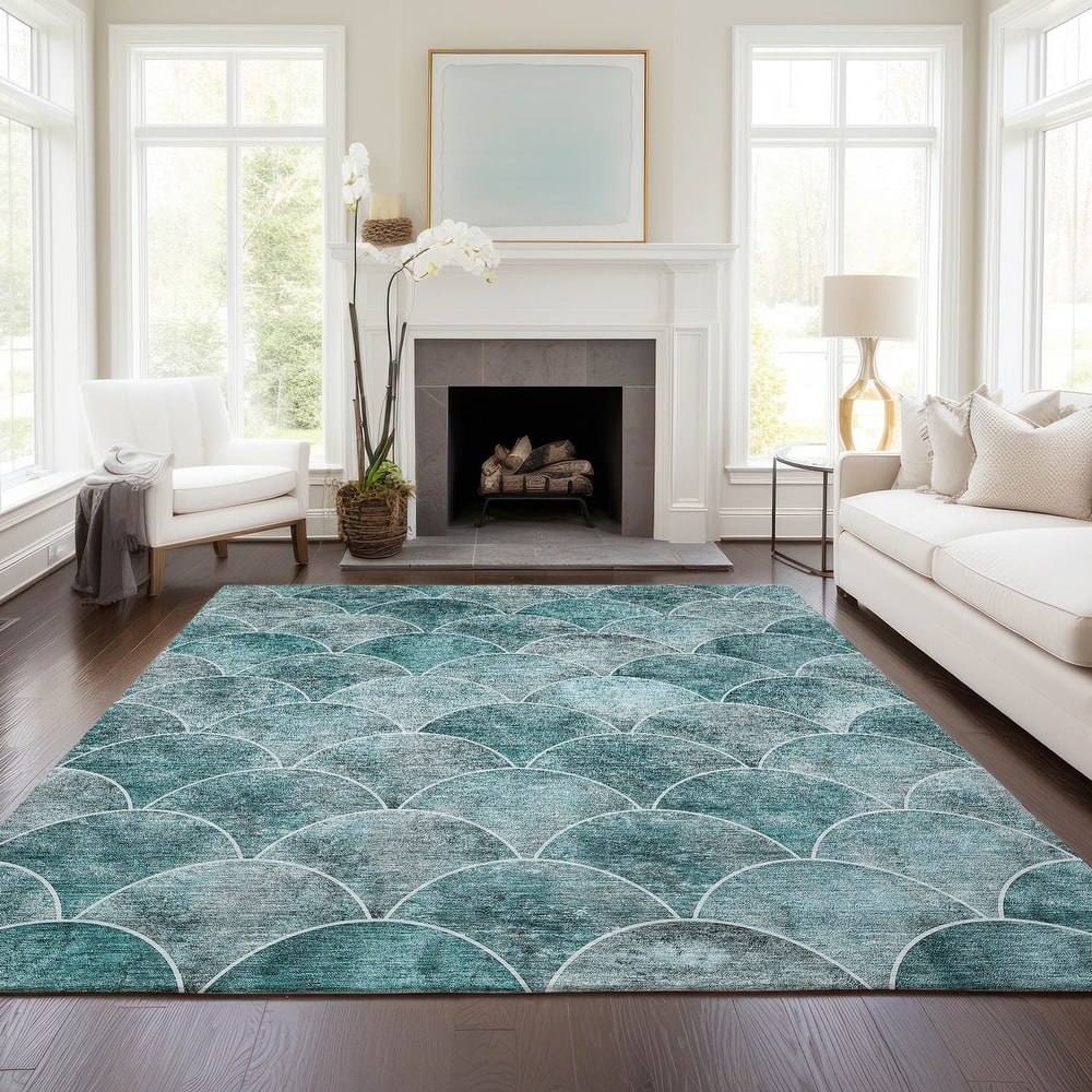 Machine Washable Indoor/ Outdoor Chantille Contemporary Rug