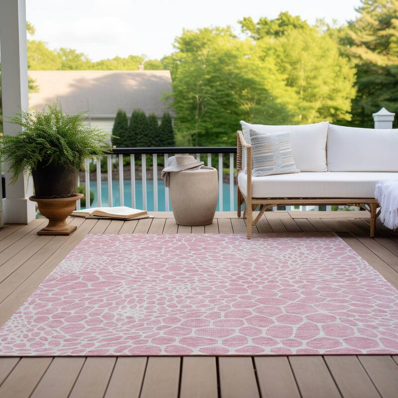 Machine Washable Indoor/ Outdoor Chantille Animal Print Rug