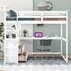 Modern Style Sturdy Frame Full Size Loft Bed with Two Built-in Drawers ...