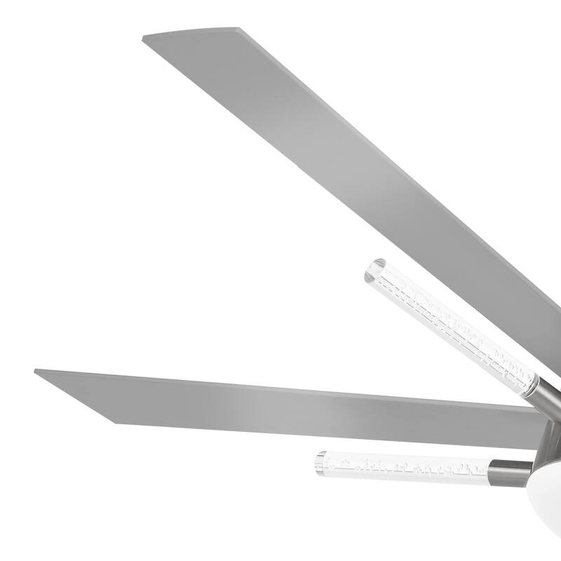 Moasis 5 Blades 60'' Ceiling Fan with Lights and Remote Control,Crystal Rod Design and Memory Function