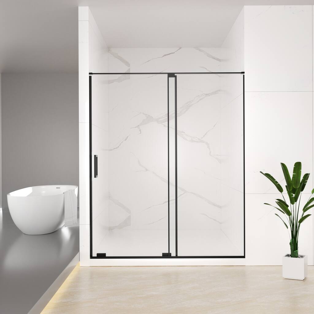 Topcraft 56-60" W x 72" H Semi-Frameless Sliding Shower Door - 60*72