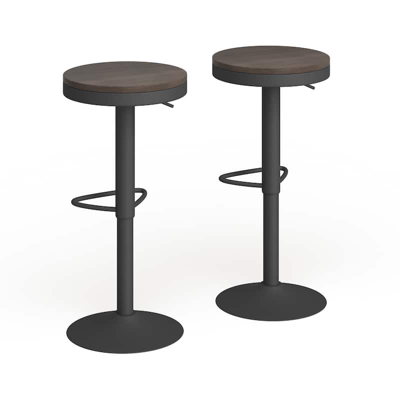 Carbon Loft Goddard Industrial Adjustable Bar Stool (Set of 2)