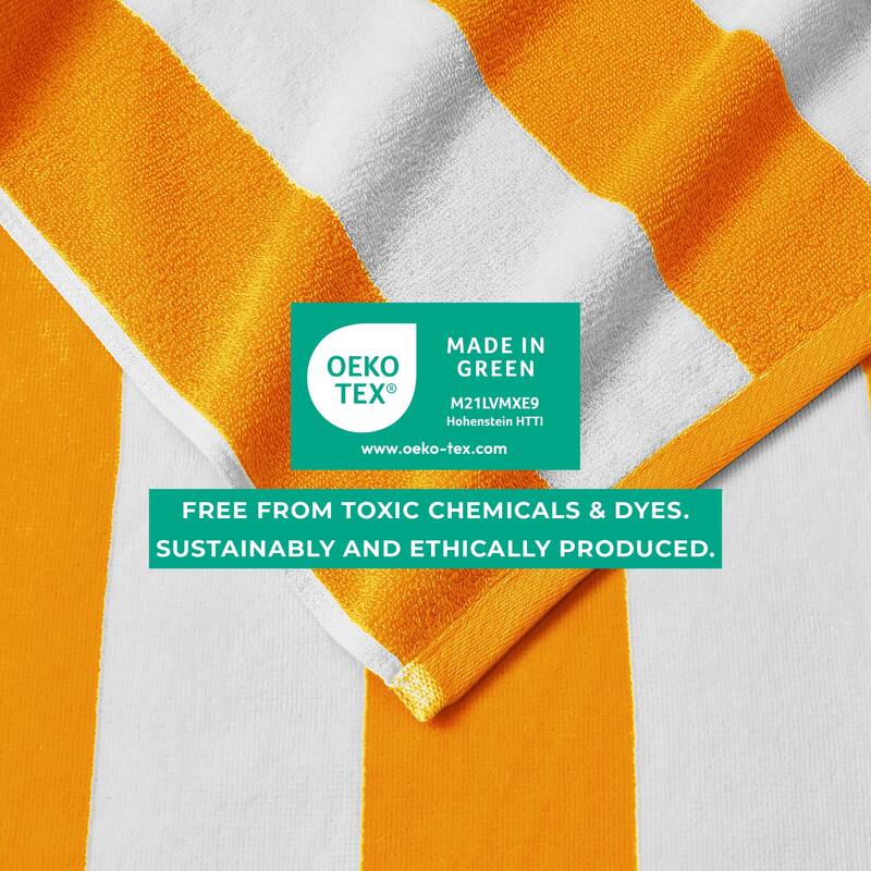 Linery & Co. Oversized Cotton Cabana Beach Towel, 4 Pack - 35" x 70"