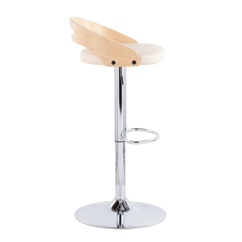 Carson Carrington Simon Adjustable Bar Stool with Oval Footrest (Set of 2)