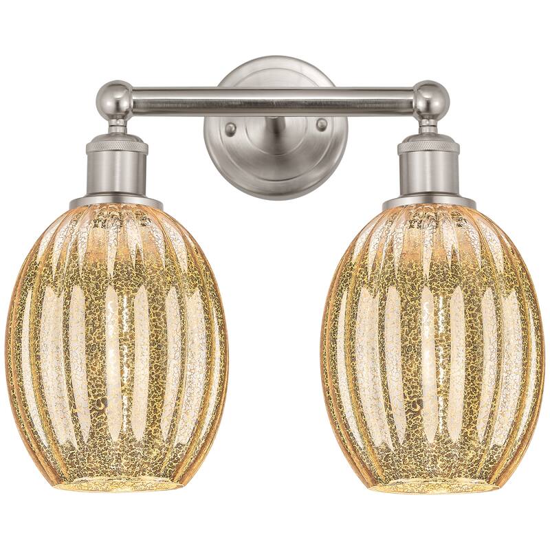Innovations Lighting Endless Possibilities Edison - Preston - 2 Light 15" Bulb Shade Bath Vanity Light - Mercury/Brushed Satin Nickel