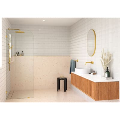 Glass Warehouse GW-F-RAD-40 Solaris 78" High x 40" Wide Shower Screen