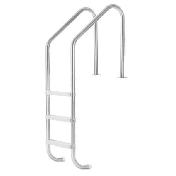 3-Step Stainless Steel Pool Ladder with Double Handrails for 48-54 Inch ...