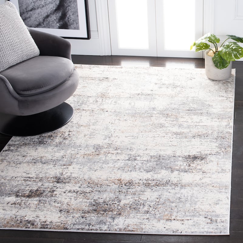 SAFAVIEH Amelia Zosia Modern Rug - 6'7" Square - Grey/Gold