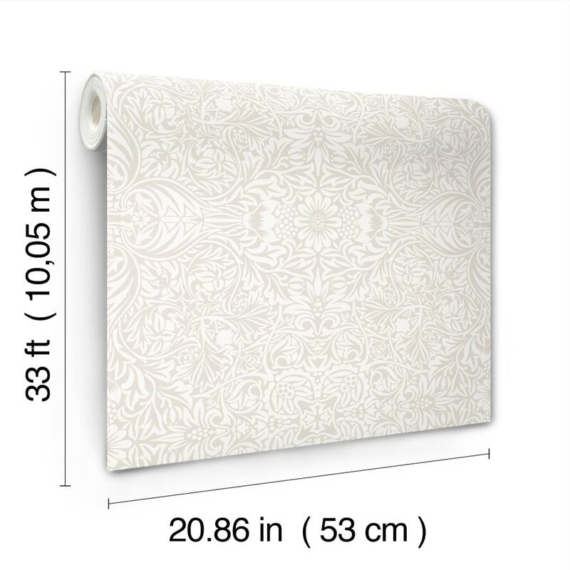 Ceiling Dove Intricate Floral Wallpaper