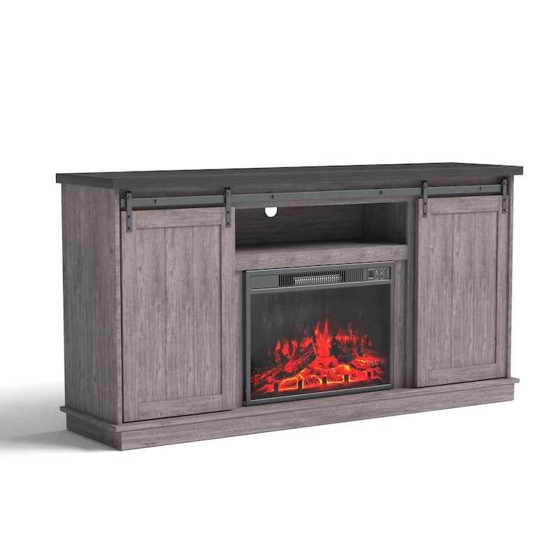 EROMMY Electric Fireplace Heater Mantel TV Cabinet, Media Entertainment Center, Energy Efficient Heater