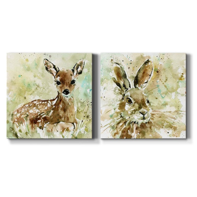 Fawn In Spring-Premium Gallery Wrapped Canvas - Ready to Hang - 24X24