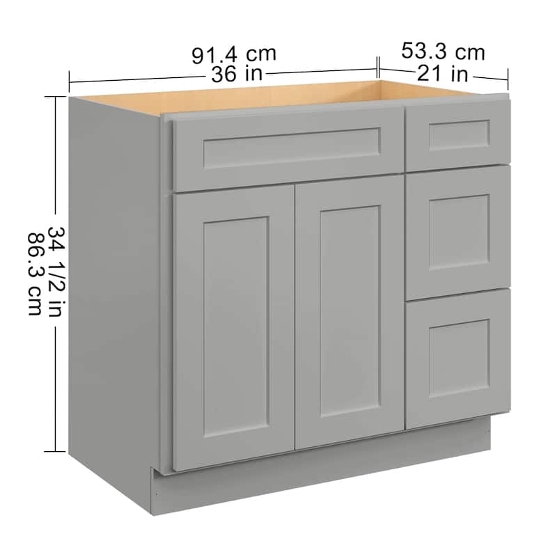 New Floor-Standing Bathroom Wooden Vanity Cabinet with Right Door