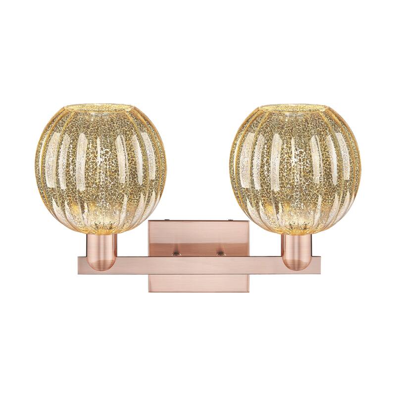 Innovations Lighting Downtown Urban - Preston - 2 Light 16" Globe Shade Bath Vanity Light