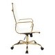preview thumbnail 32 of 42, LeisureMod Harris High-Back Leather Office Chair With Gold Frame