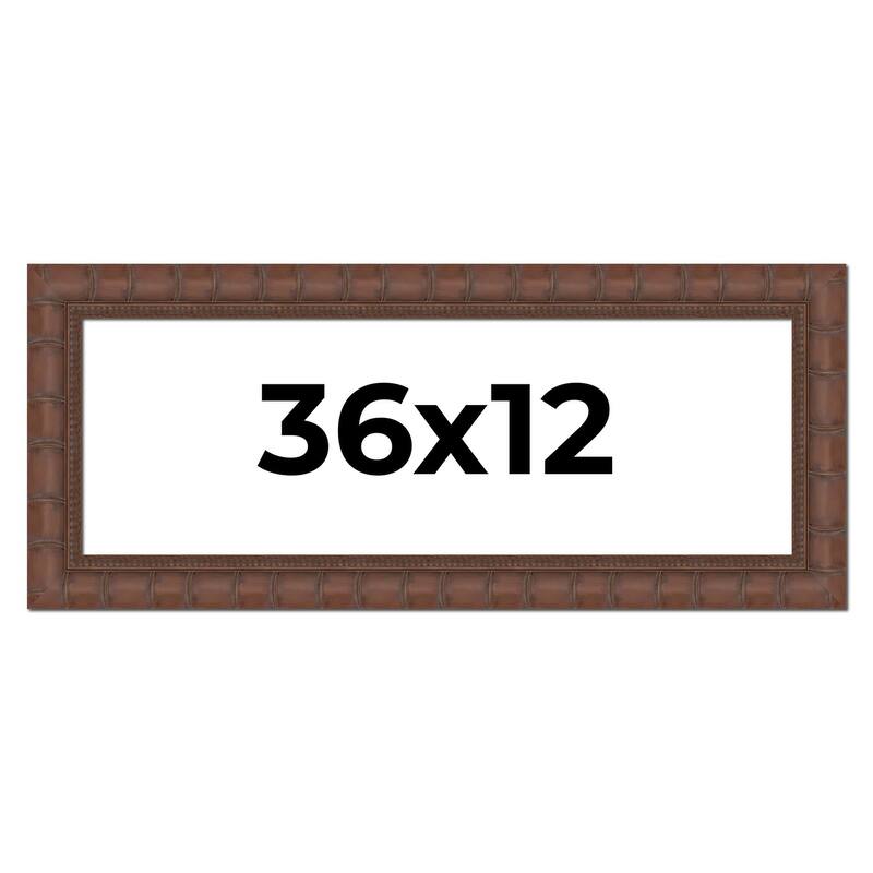 36x12 Frame Pewter Solid Wood Picture Frame Width 1.625 Inches | Interior Frame Depth 0.6875 Inches