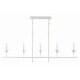 preview thumbnail 5 of 8, Broche 5 Light Matte White Chandelier - 53.5"W x 21"H x 6"D
