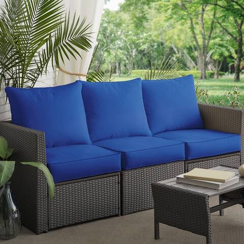 Clara Sunbrella Indoor/ Outdoor Sofa Pillow and Cushion Set