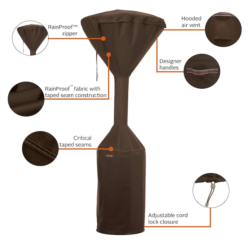 Classic Accessories Madrona Waterproof 34 Inch Stand-Up Patio Heater Cover