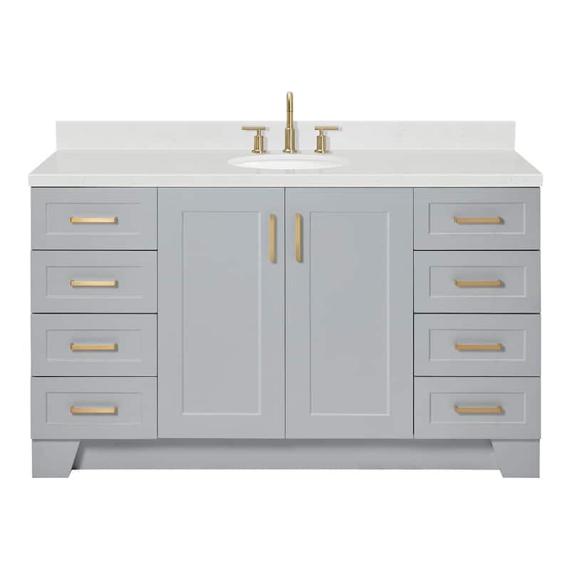 Ariel Q060SCQOVO Taylor 60" Free Standing Single Basin Vanity Set with - Grey