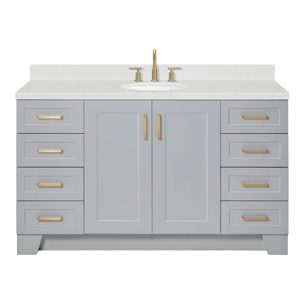 Ariel Q060SCQOVO Taylor 60" Free Standing Single Basin Vanity Set with