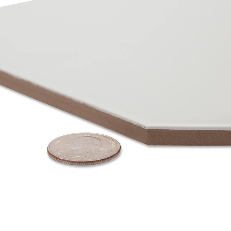 Merola Tile Vaudeville Octagon Nacar with Taco Multi 7-7/8" x 7-7/8" Porcelain Floor and Wall Tile