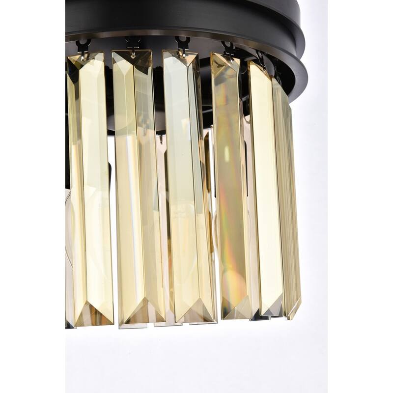 Royce Edge 3-Light Matte Black Flush Mount