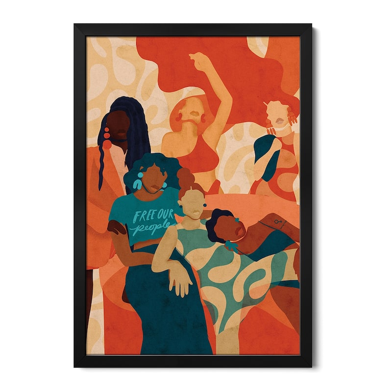 Women Premium Framed Poster by Reyna Noriega - Black - 24x32x1