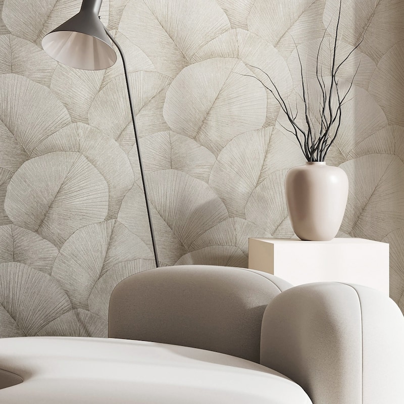 Galerie Wallcoverings Kumano Textured Palm Leaf Vinyl on Non-woven Wallpaper Roll